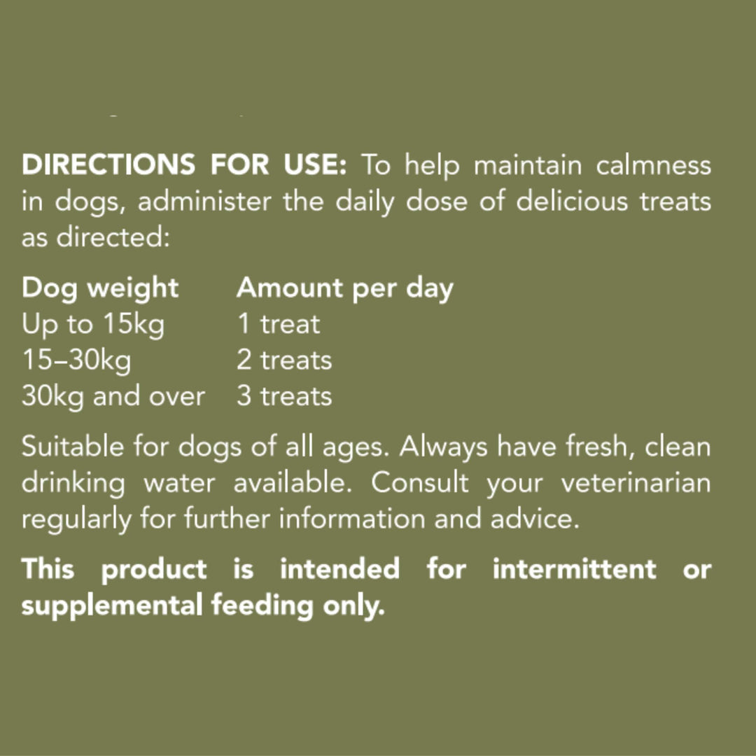 Dog treatment administration directions on a green background