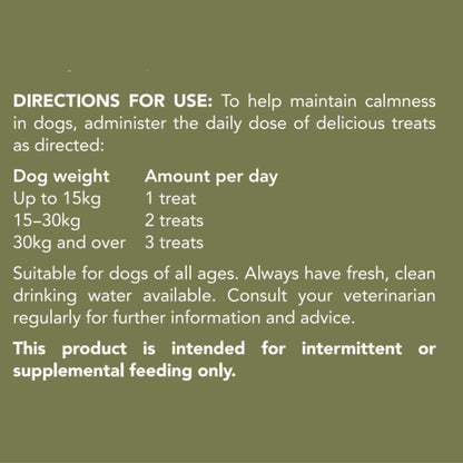 Dog treatment administration directions on a green background