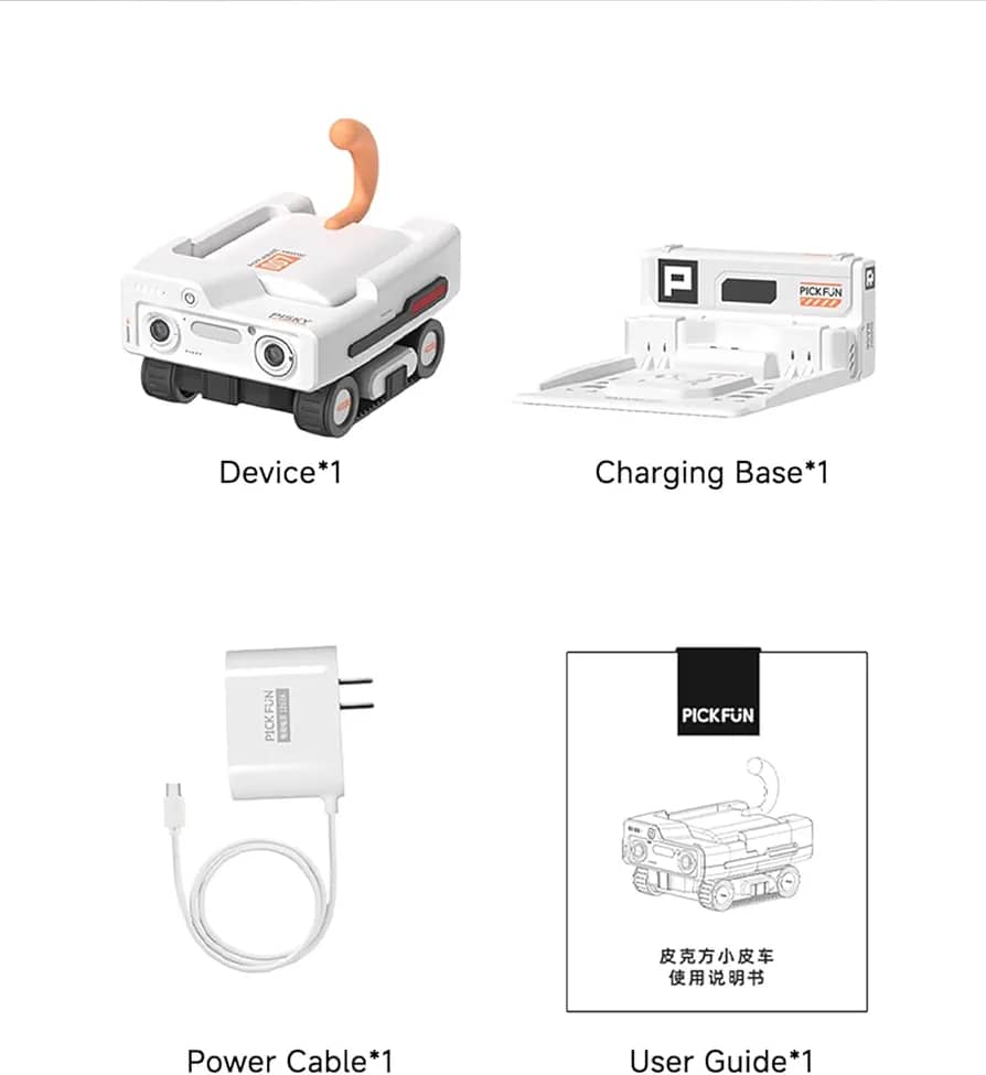Pickfun AI Pet Robot - Smart Mobile Pet Camera & Monitor for Dogs & Cats - App Controlled Interactive Companion for Separation Anxiety