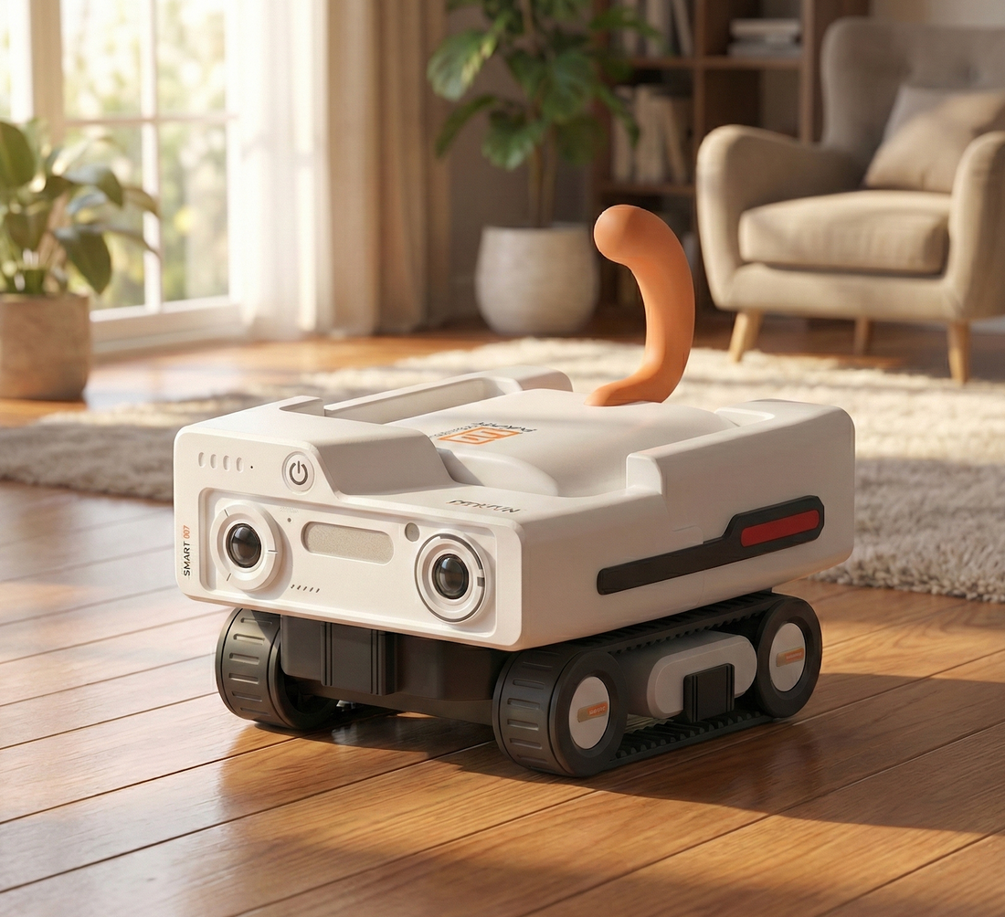 AI pet robot with patented recognition system that monitors 50+ pet behaviors. App-controlled interactive toy for dogs & cats. Captures photos/videos while keeping pets entertained.